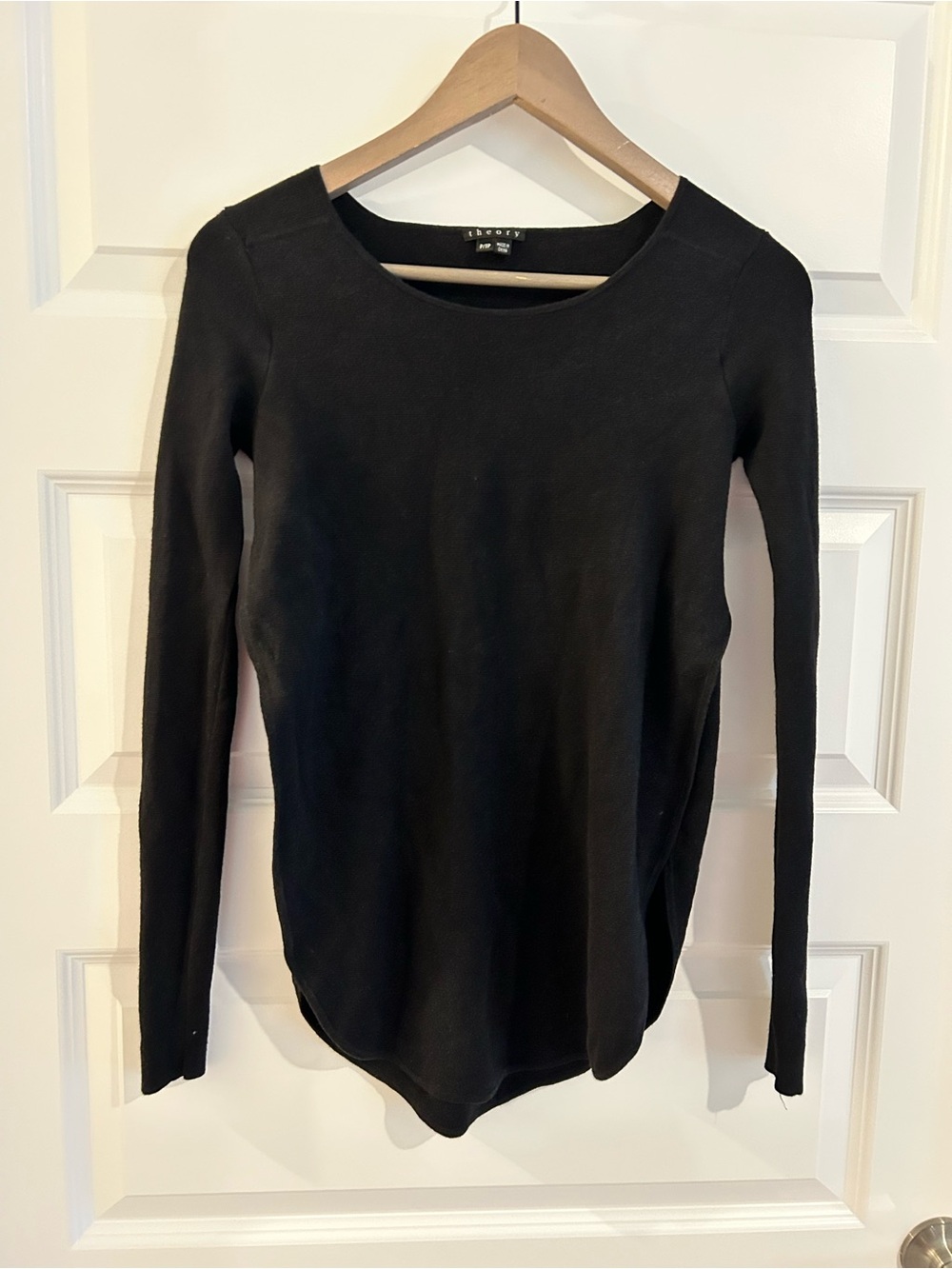 Theory Olma Wool Silk Sweater Black Size T / TP, XS US